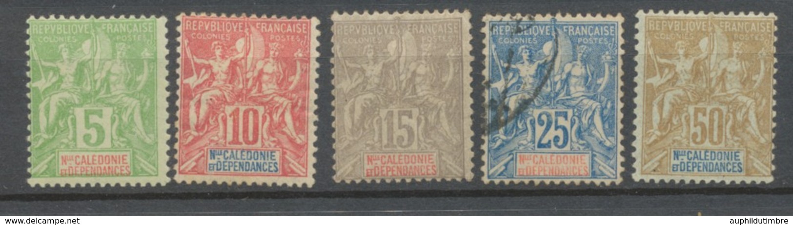 Colonies Françaises Nlle CALEDONIE N°59 à 64 Sf N°63 N*/Obl Cote 115 € N2607 - Neufs