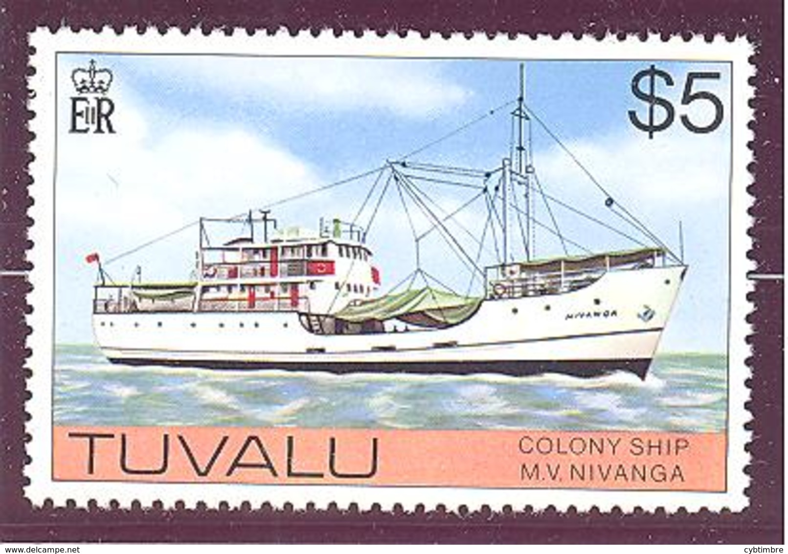 Tuvalu: Yvert N° 37**; MNH; Bateau; Boat - Tuvalu