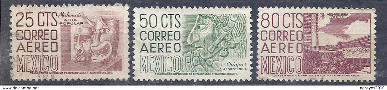 180028159  MEJICO.  YVERT   AEREO  Nº 170/174/174A - México