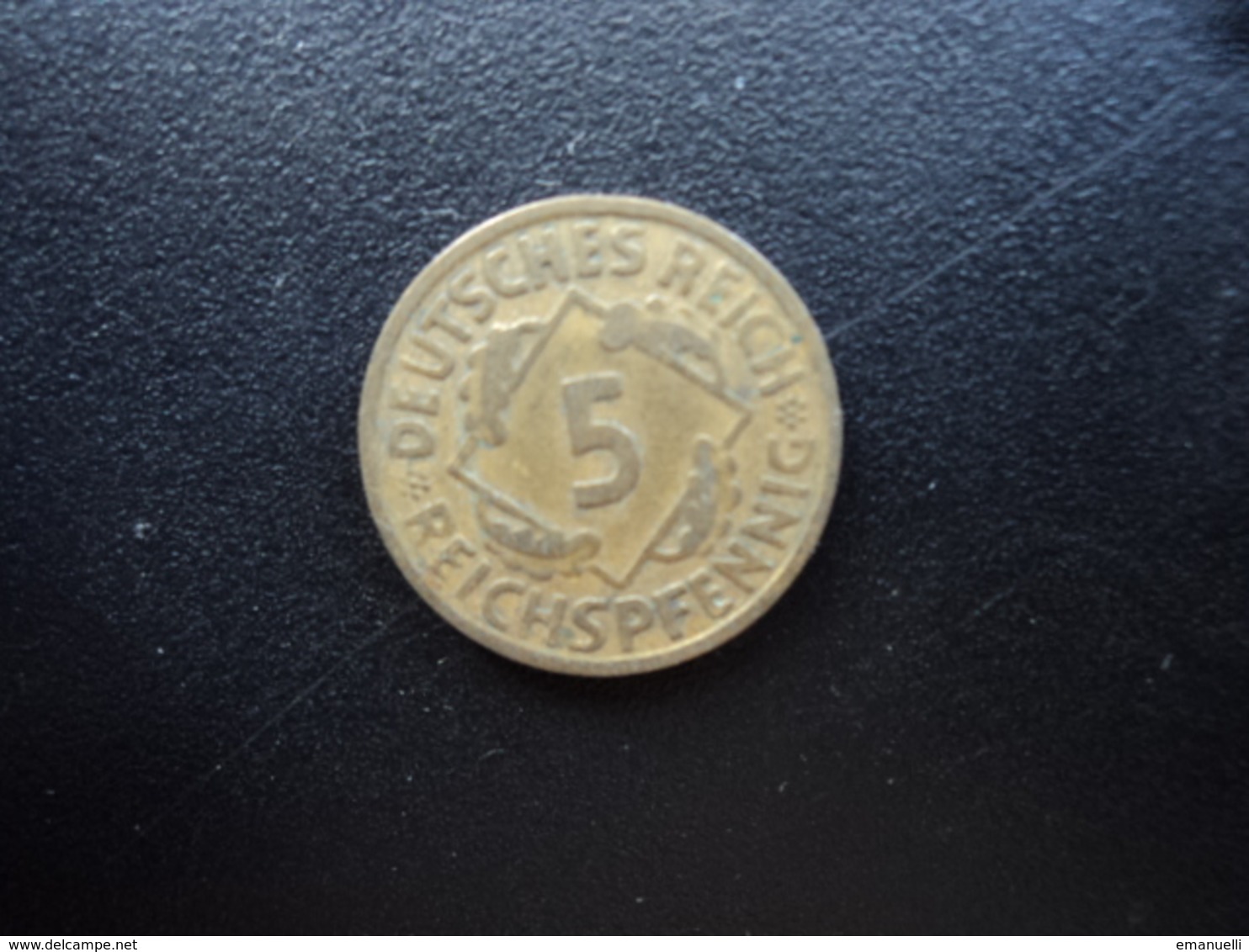ALLEMAGNE : 5 REICHSPFENNIG  1925 G   KM 39    TTB - 5 Rentenpfennig & 5 Reichspfennig