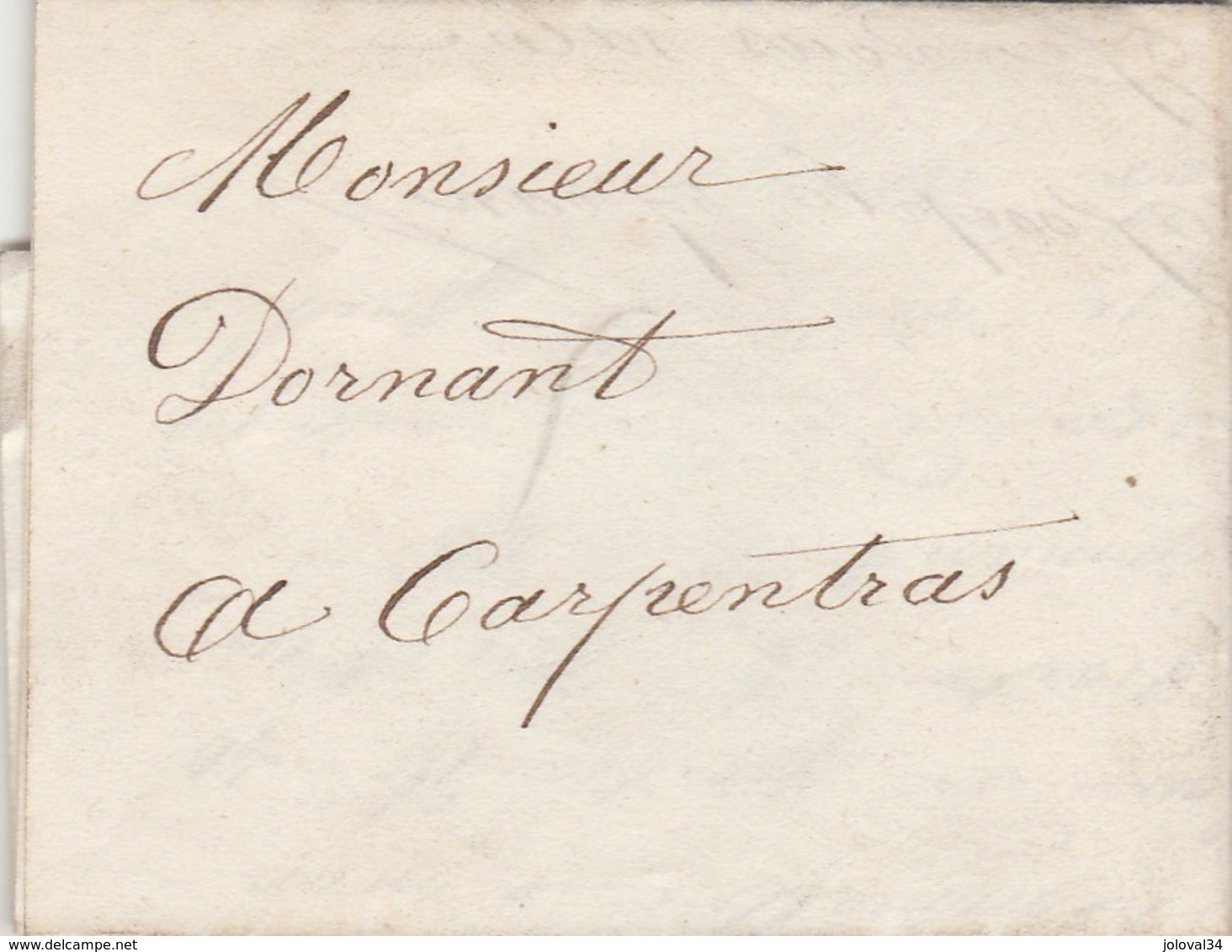 Lettre Sans Marque Postale De SAULT Vaucluse  1/2/1854 Pour Carpentras - 1849-1876: Classic Period