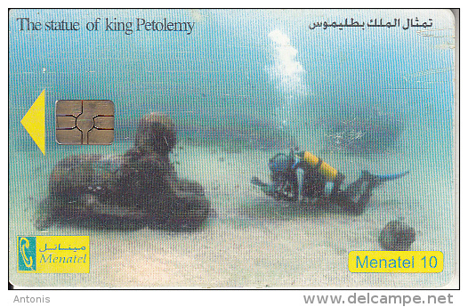 EGYPT - The Statue Of King Petolemy, Menatel Telecard, Chip GEM3.3, CN : 0051, Used - Egypt