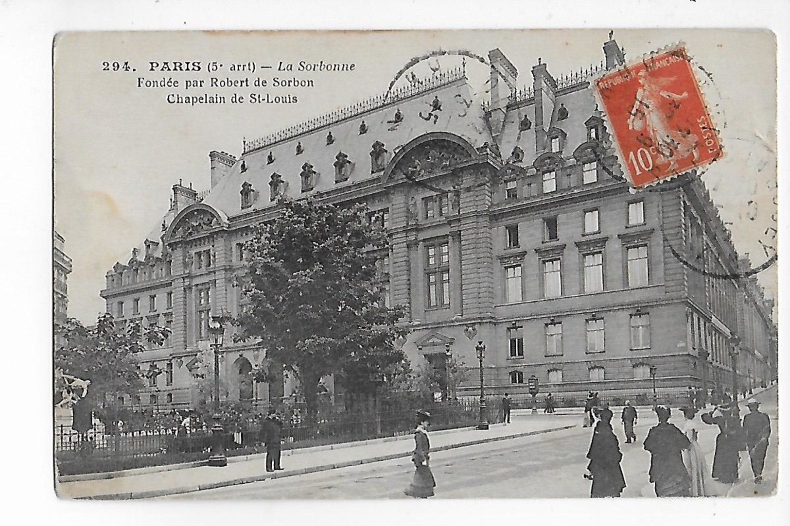 75  -  CPA  De  PARIS  ( 5 ° Arron )   -  La  Sorbonne  , Fondée Par Robert De Sorbon , Chapelain De St Louis - Arrondissement: 05