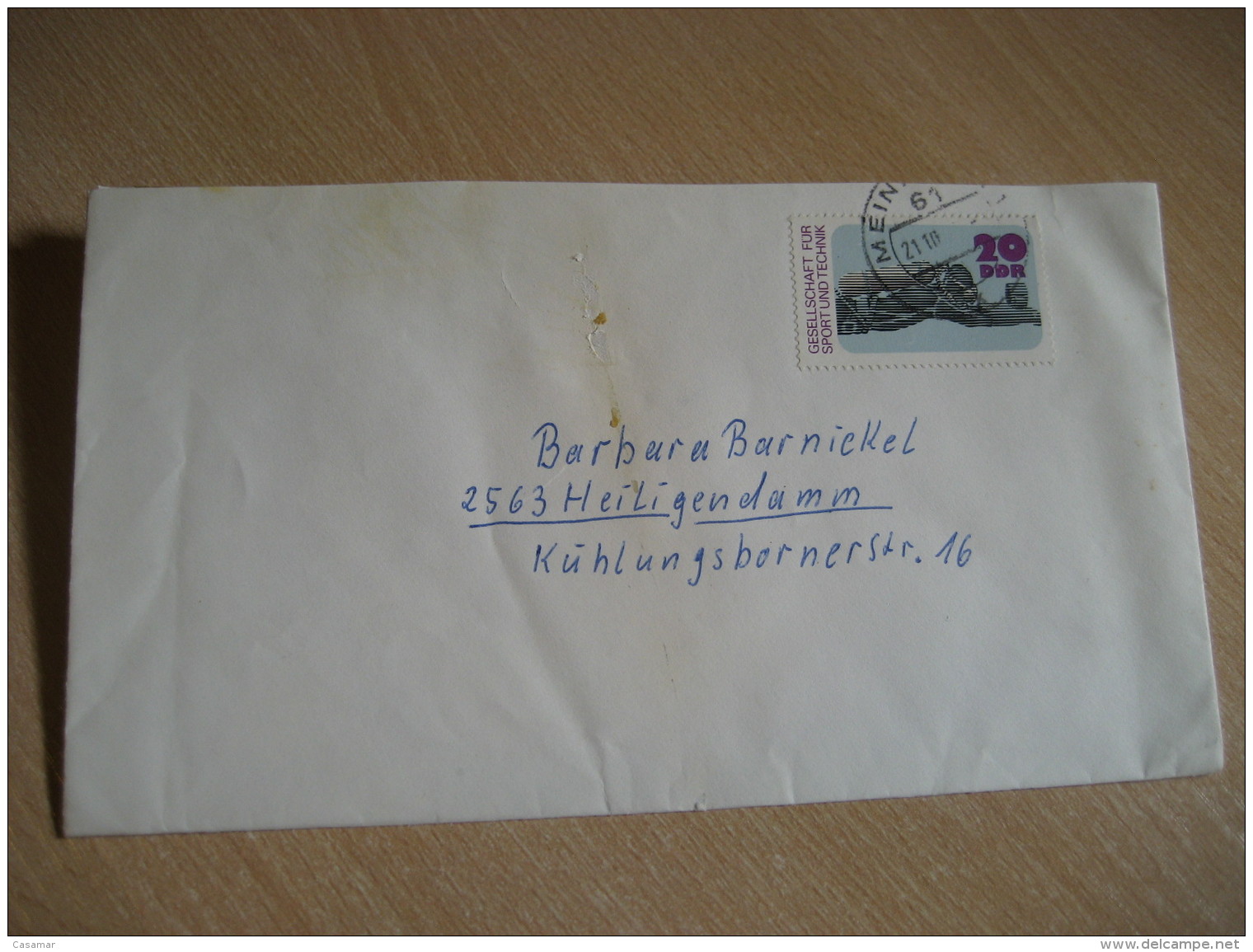 DIVING Meiningen Stamp On Cover DDR GERMANY - Plongée