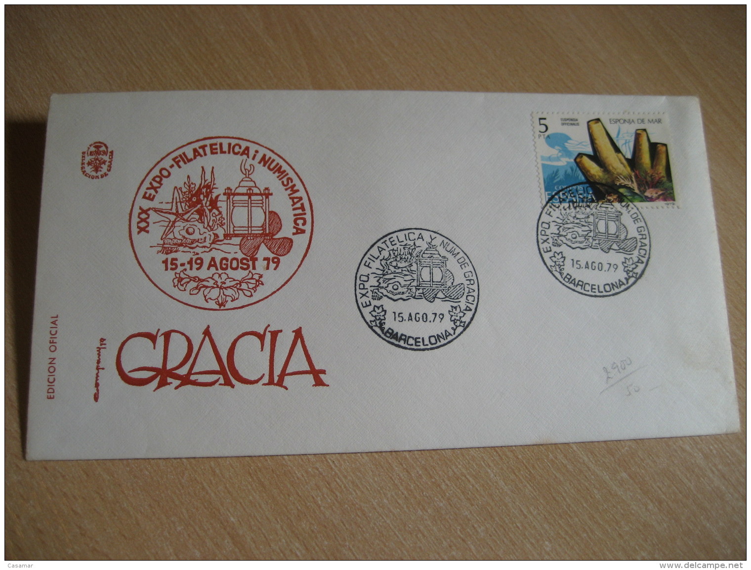 DIVING Expo Gracia BARCELONA 1979 Cancel Cover SPAIN - Tauchen