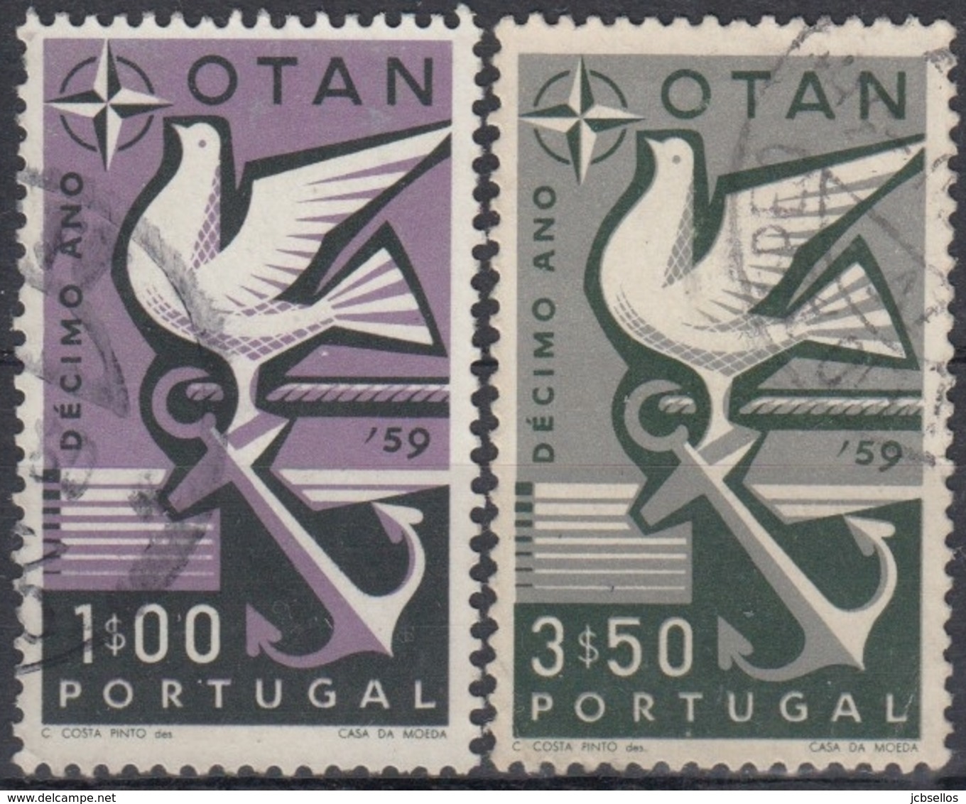 PORTUGAL 1960 Nº 859/60 USADO - Oblitérés