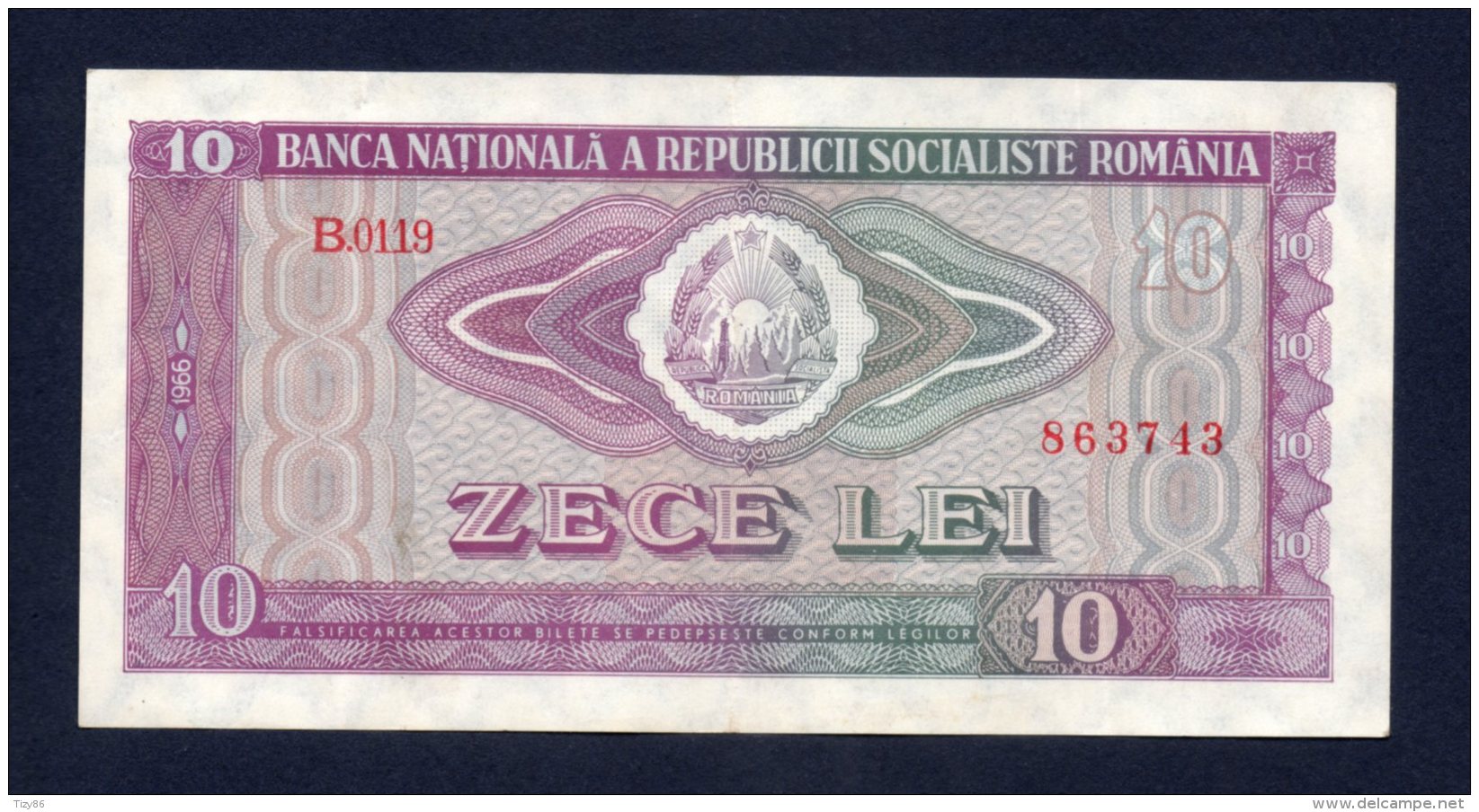 Banconota Romania - 10 Lei 1966 (SPL) - Romania