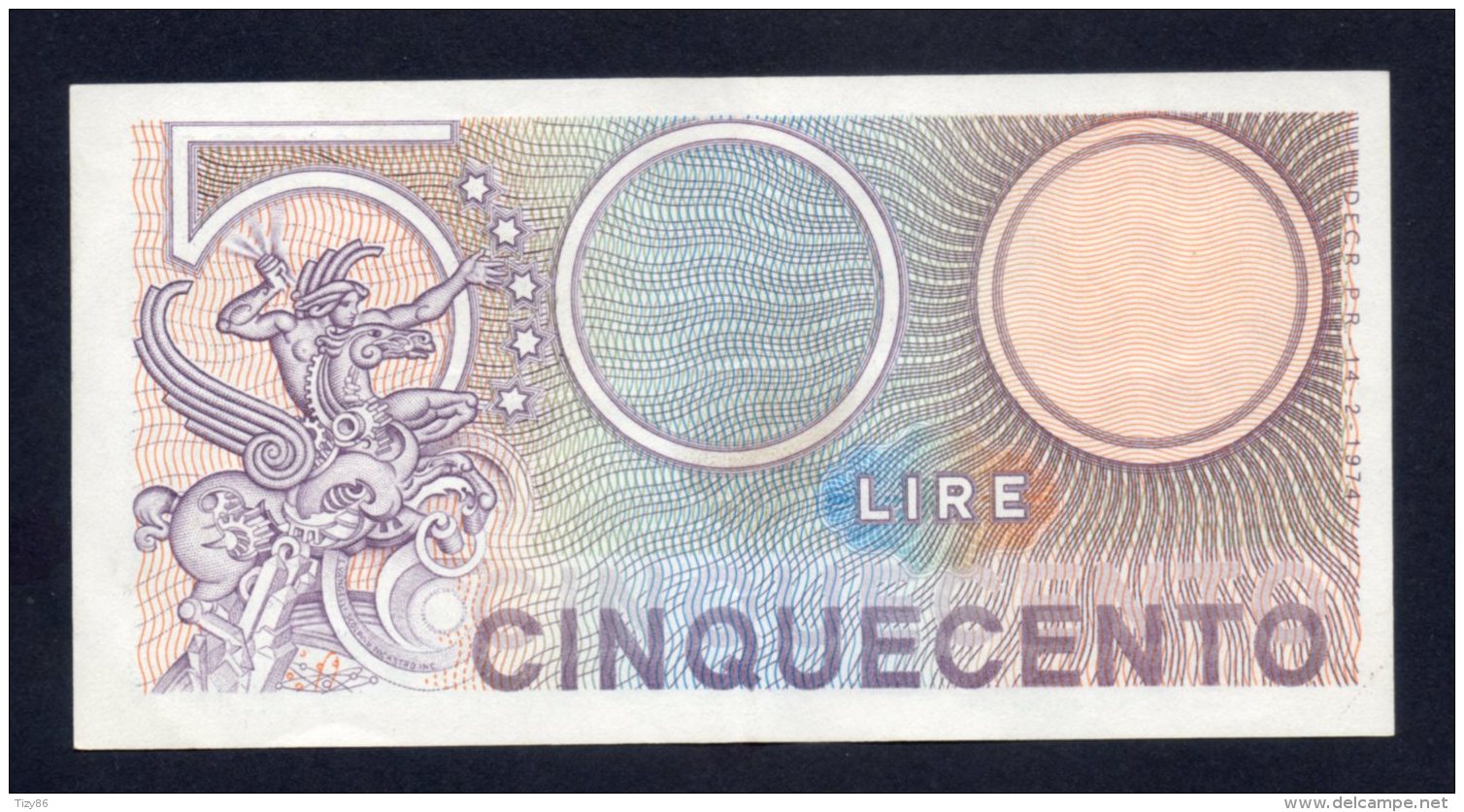 Repubblica Italiana - Lire 500 14/2/1974 (SPL) - 500 Lire