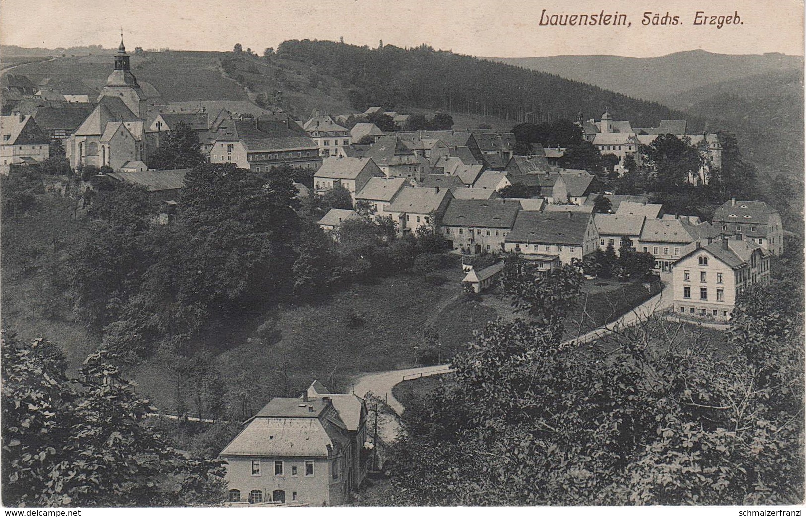 AK Lauenstein Markt Schloß Gasthof ? A Altenberg Geising Bärenstein Liebenau Fürstenwalde Löwenhain Fürstenau Müglitz - Lauenstein