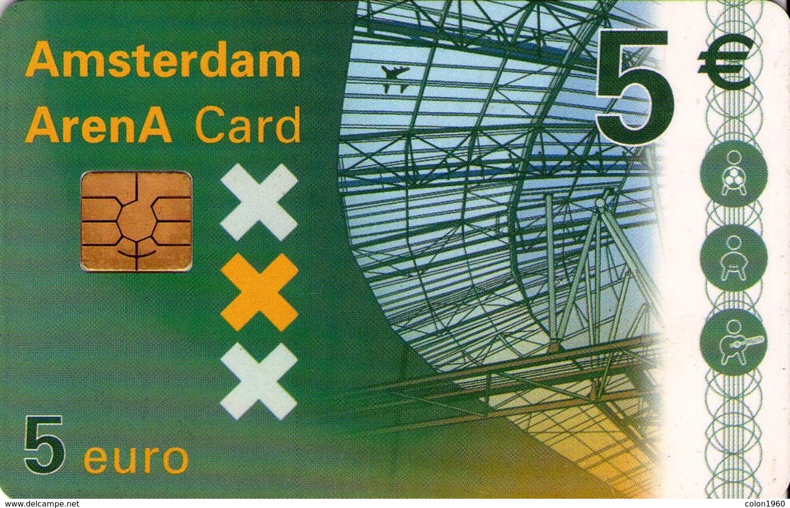 TARJETA FUNCIONAL DE AMSTERDAM ARENA CARD DE HOLANDA (CHIP). A043.01a (160) - Otros & Sin Clasificación