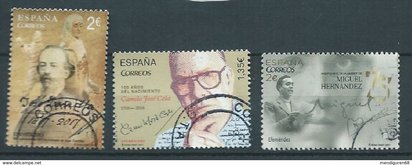 ESPAGNE SPANIEN SPAGNA SPAIN ESPAÑA 2017 LITERATURA SET 3V. ED 5163-65 YV 4898-900 - Nuevos