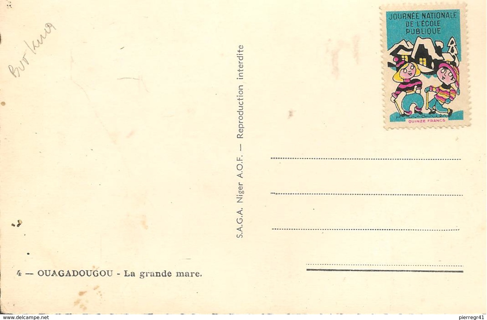 CPA-1950-BURKINA FASO-OUAGADOUGOU-La GRANDE MARE-TBE - Burkina Faso