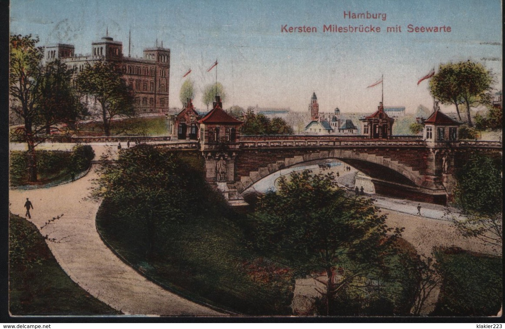 Hamburg,Kersten Milesbrucke Mit Seewarte - 1926 - Altona