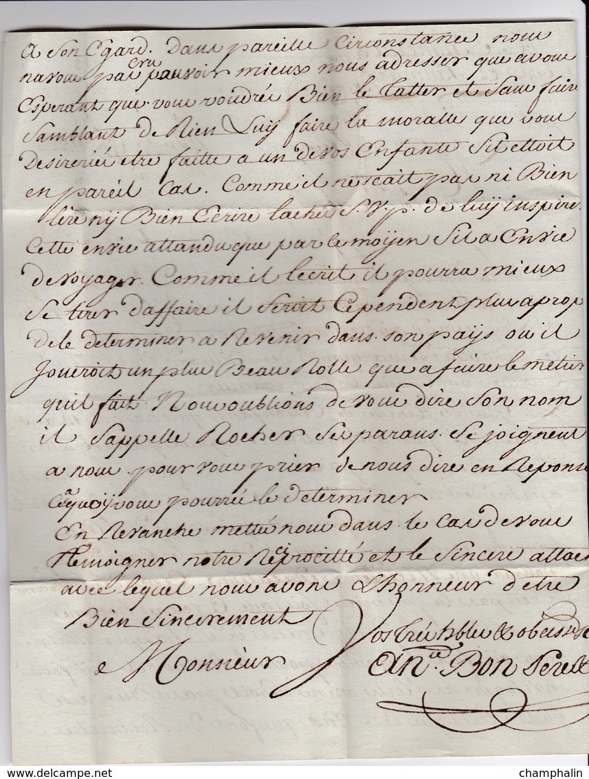 LAC De Le Puy (73) Pour Saumur (49) - 6 Novembre 1781- Taxe Manuelle 17 + ML DU-PUY - 1701-1800: Vorläufer XVIII