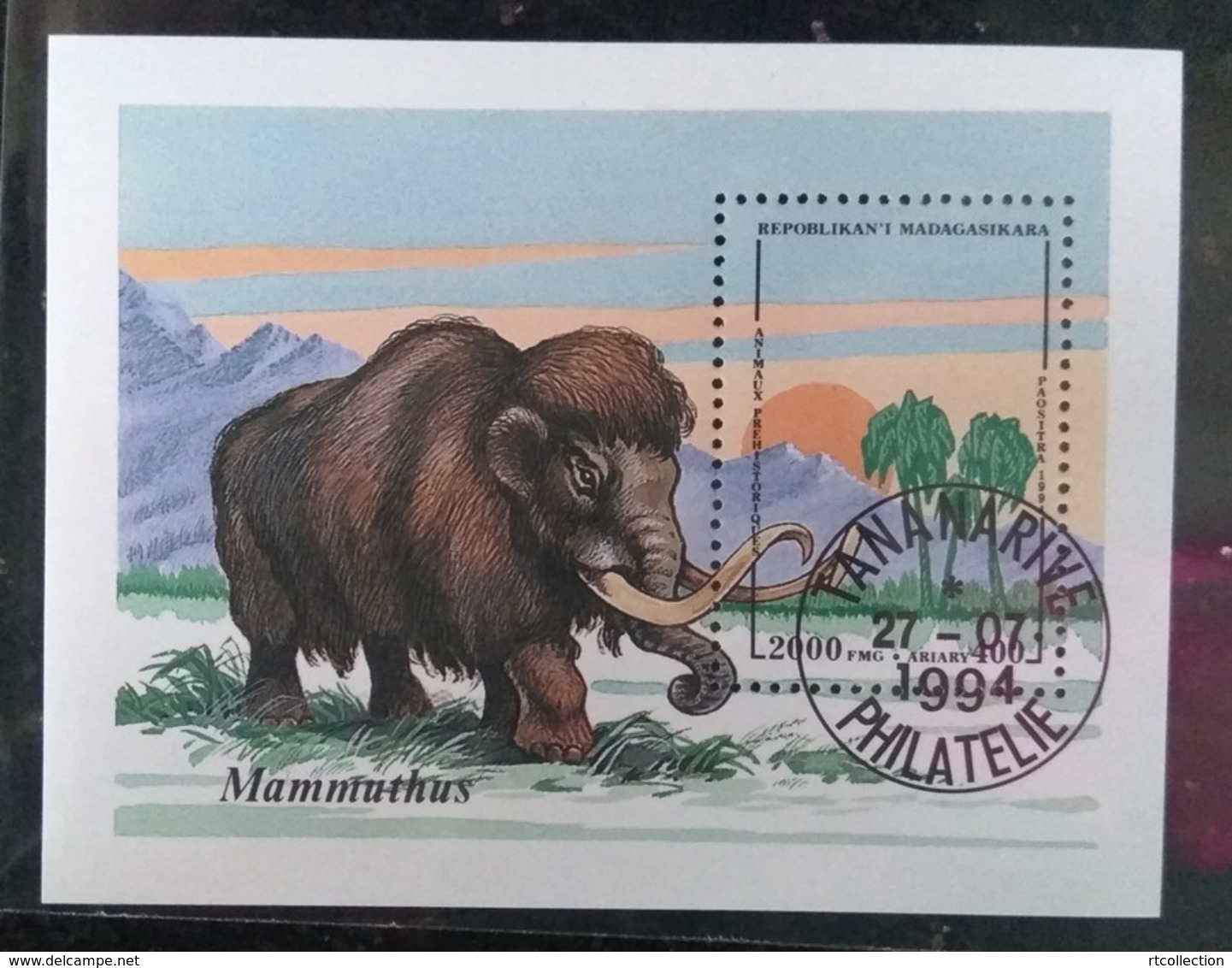 Malagasy 1994 S/S MADAGASCAR Mammuthus Prehistoric Animals Mammals Nature Tree Dinosaurs Mammoth Stamp CTO - Madagascar (1960-...)