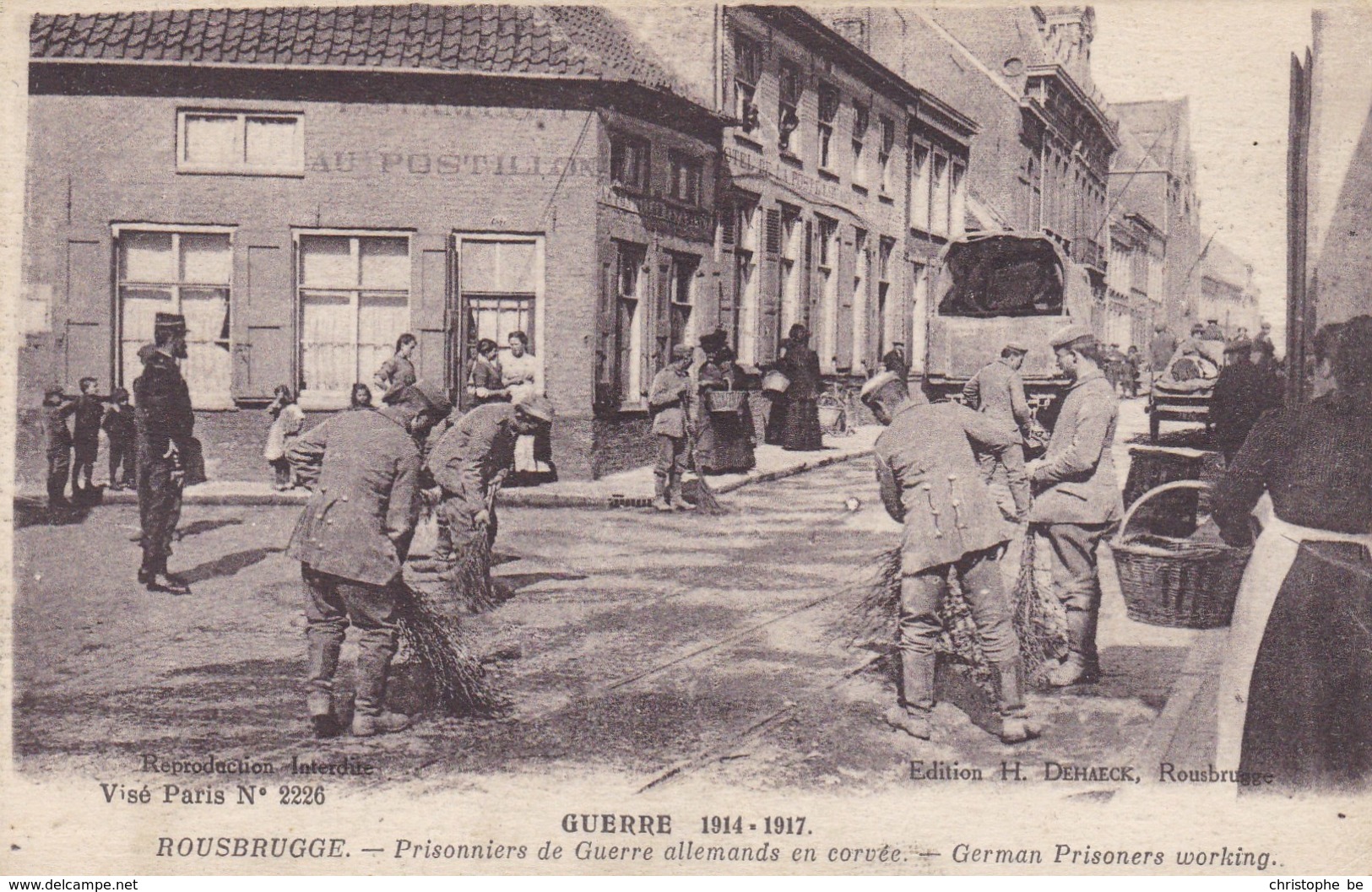 Roesbrugge, Rousbrugge, Prisonnier De Guerre Allamands En Corvée, Guerre 1914-1917 (pk46148) - Poperinge