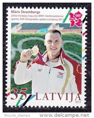 2012 LETTONIE Latvia MARIS STROMBERGS / BMX ** MNH Vélo Cycliste Cyclisme Bicycle Cycling Fahrrad Radfahrer Bicic [aw96] - Cycling