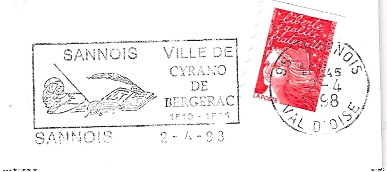 France, Flamme, Cyrano De Bergerac, Sannois - Ecrivains