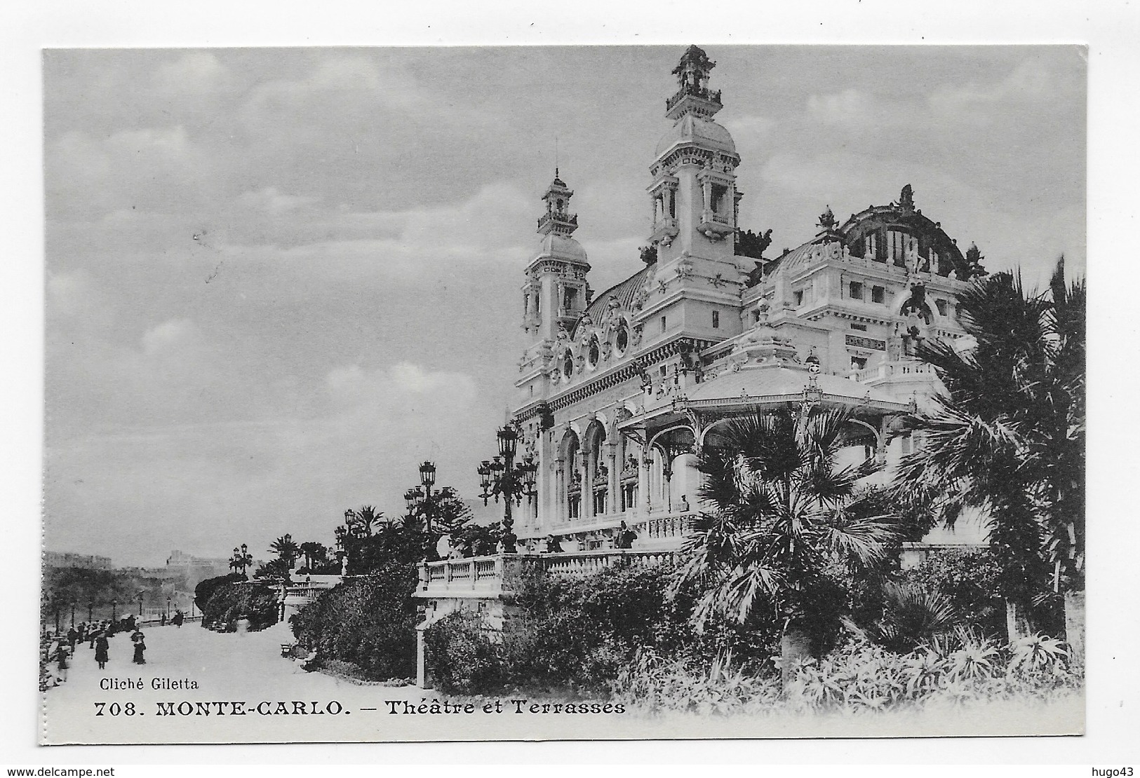 MONTE CARLO - N° 708 - THEATRE ET TERRASSES - CPA NON VOYAGEE - Opéra & Théâtre