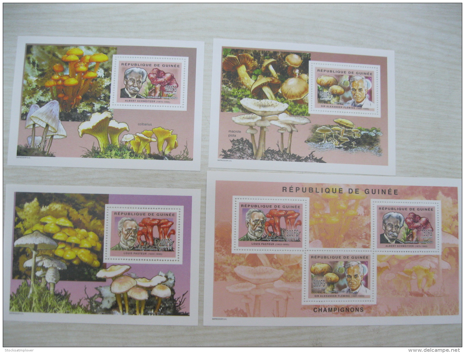 Guinea 2004  Scientist Mushrooms 4106-4108 Bl 853-855 - República De Guinea (1958-...)