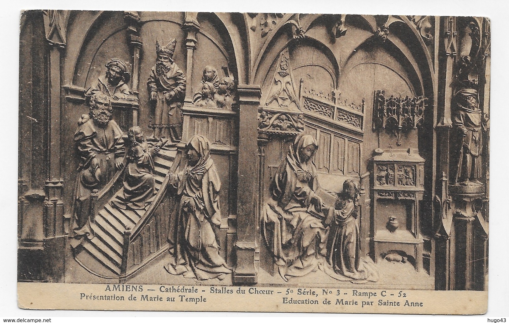 AMIENS - CATHEDRALE - STALLES DU CHOEUR - DETAILS - CPA VOYAGEE - Amiens