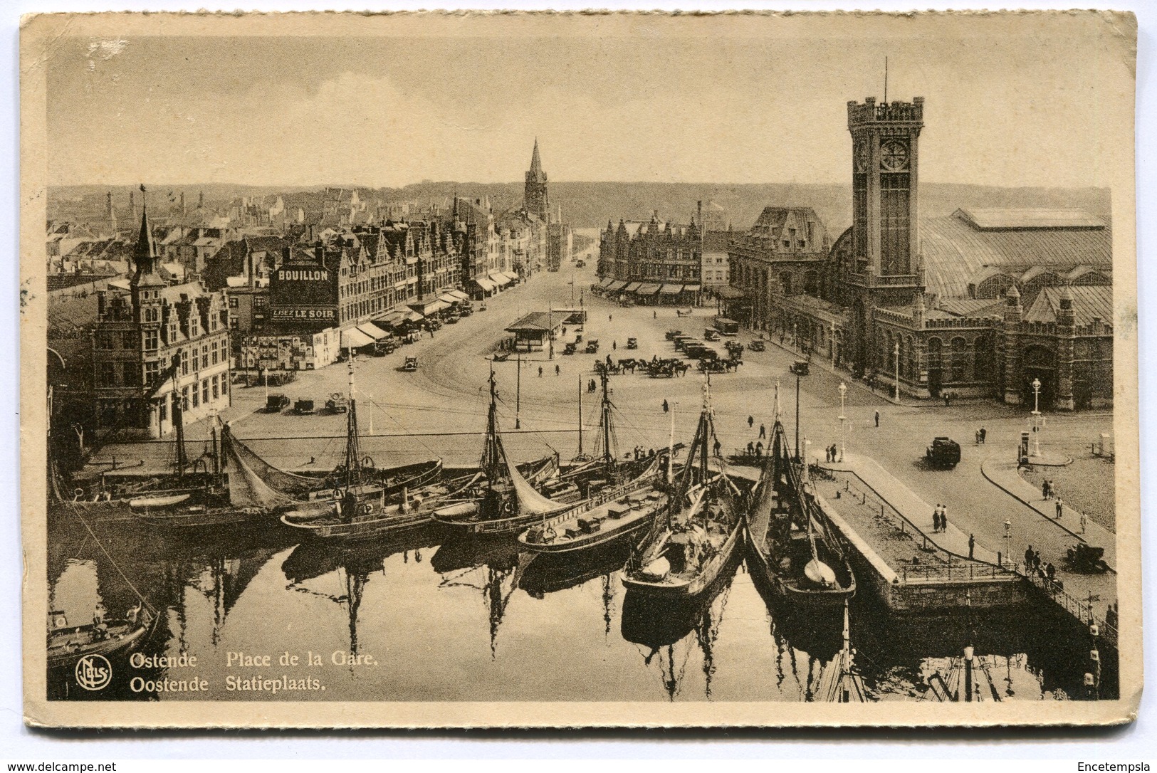 CPA - Carte Postale - Belgique - Ostende - Place De La Gare (CP2740) - Oostende