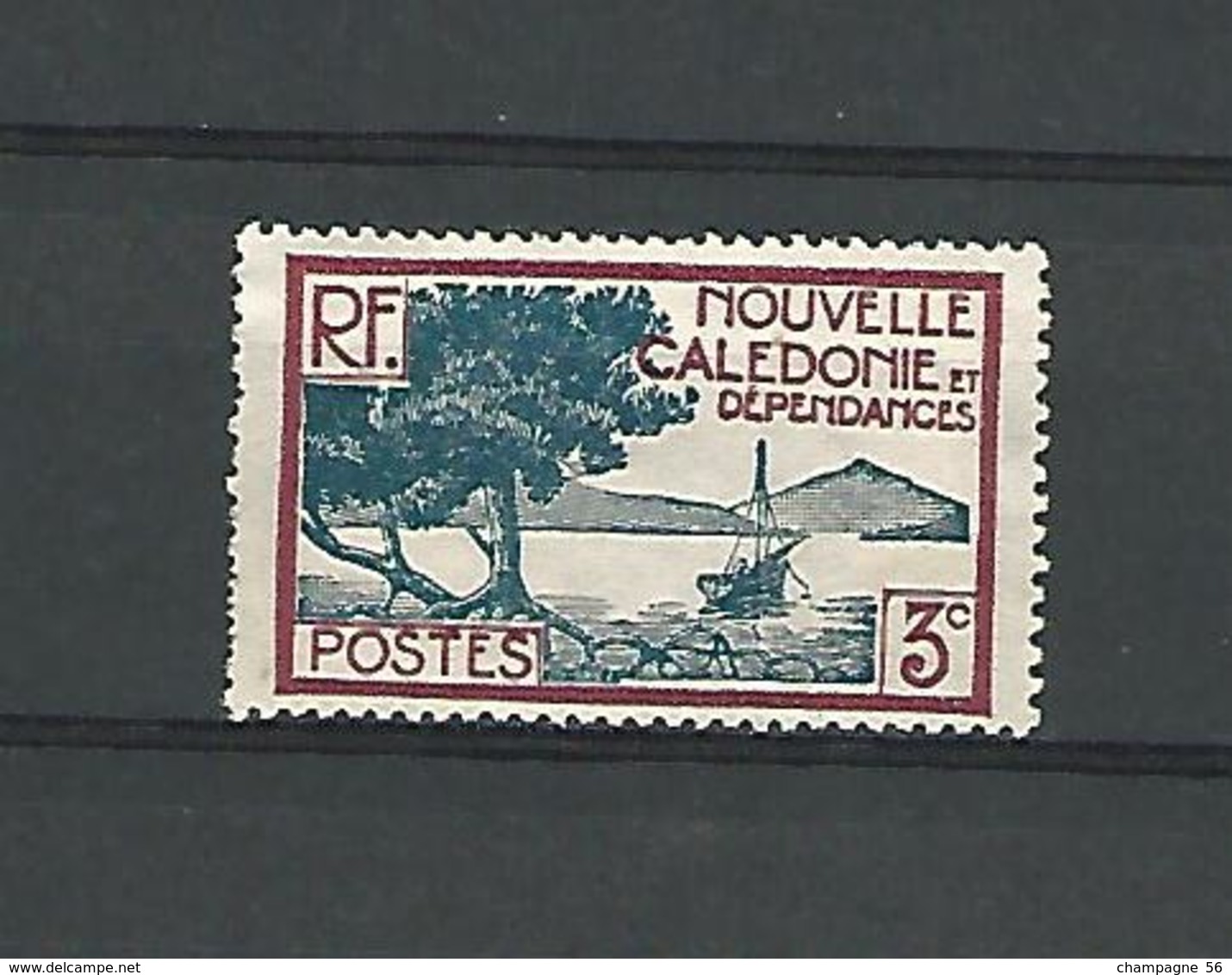 1939 / 40 N° 180 FRANCE EX OCÉANIE NOUVELLE CALÉDONIE  BAIE DE LA POINTE DES PALÉTUVIERS  NEUF SANS GOMME DOS CHARNIÈRE - Neufs