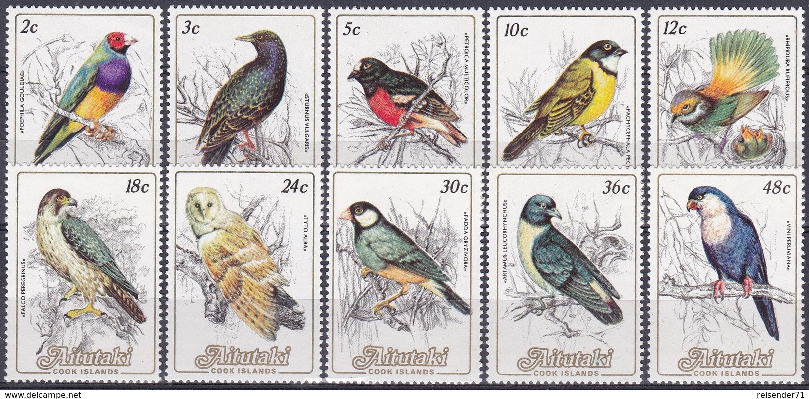 Aitutaki 1984 Tiere Fauna Animals Vögel Birds Oiseaux Pajaro Uccelli, Mi. 505-4 ** - Aitutaki