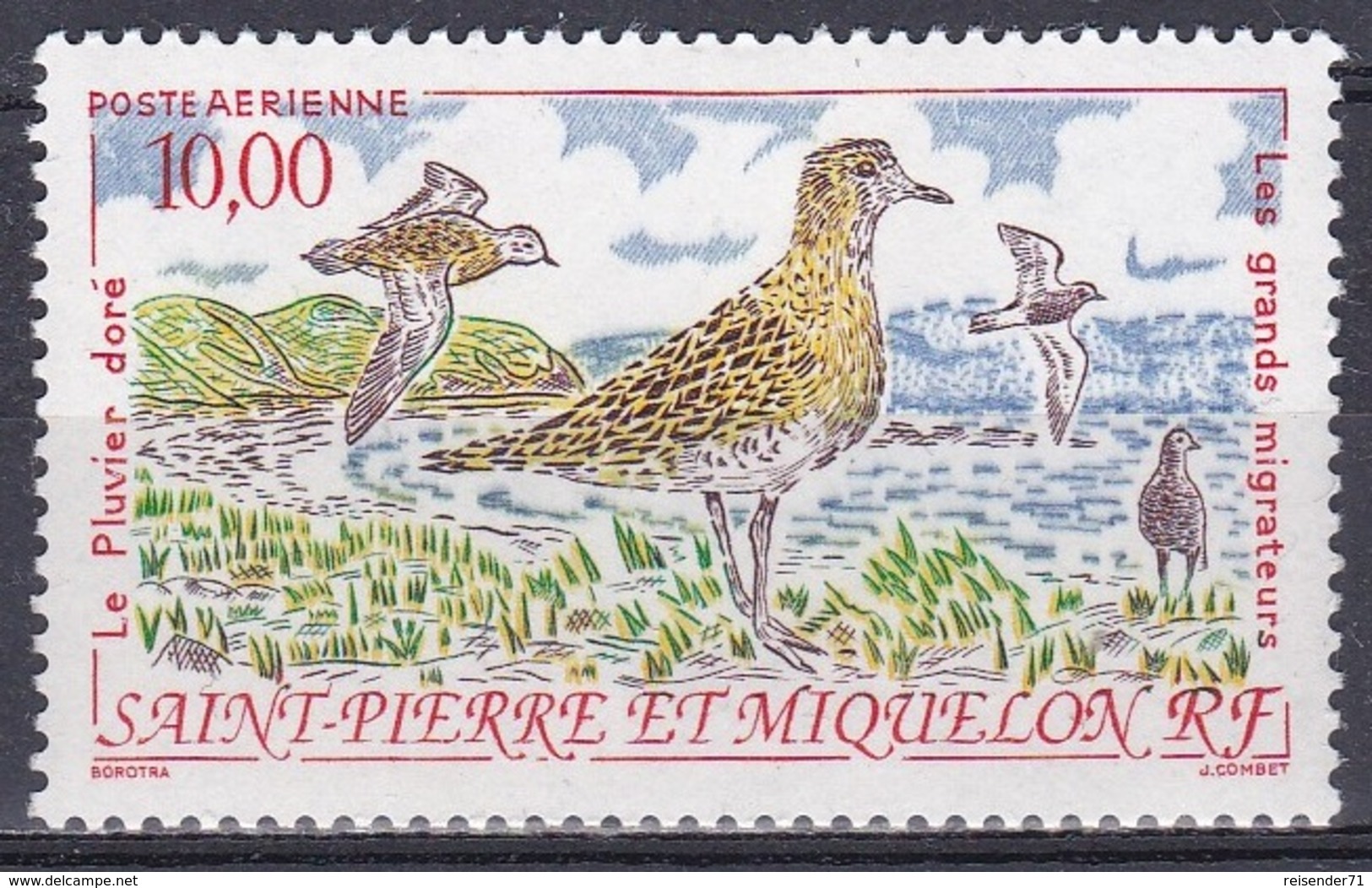 St. Pierre Und Miquelon 1993 Tiere Fauna Animals Vögel Birds Oiseaux Pajaro Uccelli Regenpfeifer Plovers, Mi. 655 ** - Ungebraucht