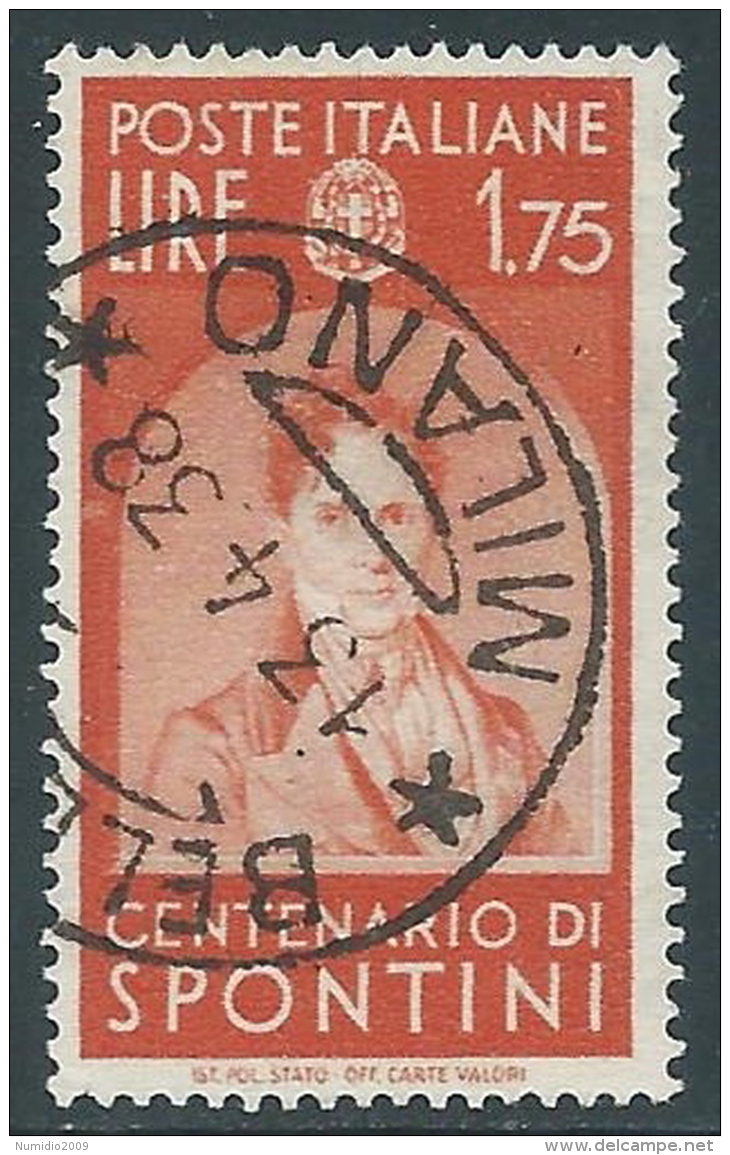 1937 REGNO USATO ILLUSTRI 1,75 LIRE - AS - Usati