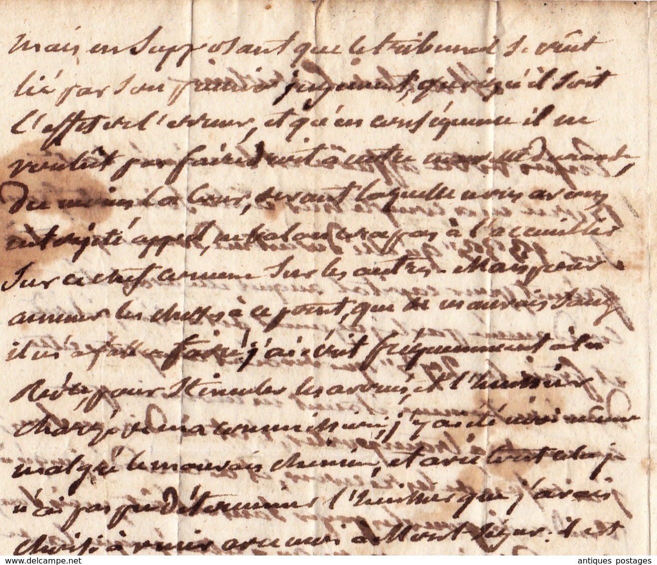 Lettre Avec Correspondance 1825 Marque Linéaire Monségur Gironde