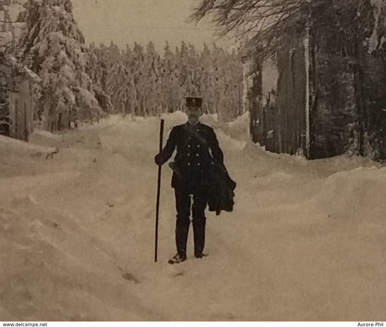 La Baraque Michel Sous La Neige Hiver 1925-26 (Gendarme, Garde Chasse ?) - Waimes - Weismes