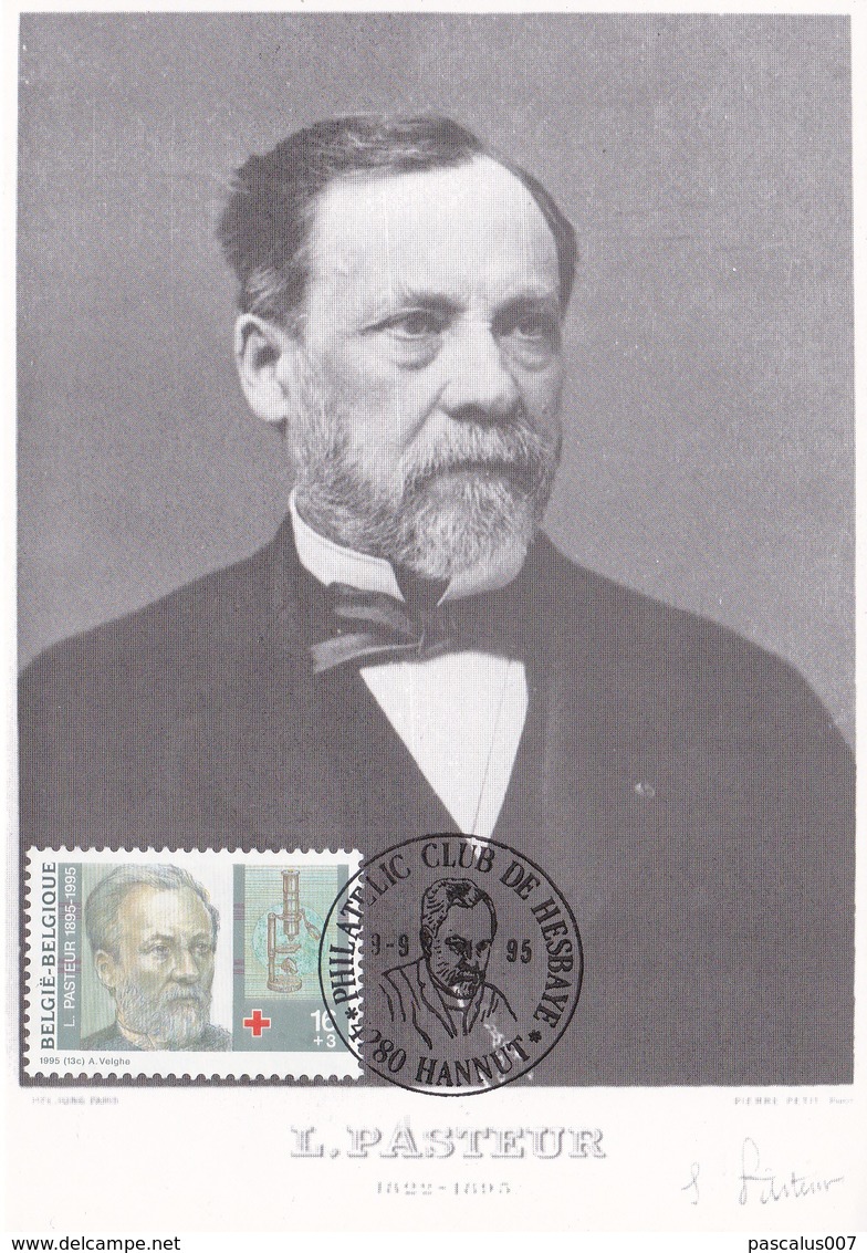 B01-093-2 2614  PC  Carte MK BK MB FDC   Croix-Rouge Louis Pasteur 9-9-1995 4280 Hannut €3 - 1991-2000