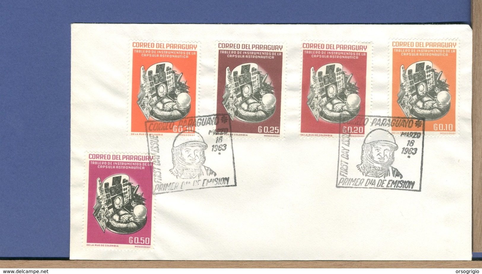 PARAGUAY - FDC 1963 - ASTRONAUTICA - South America