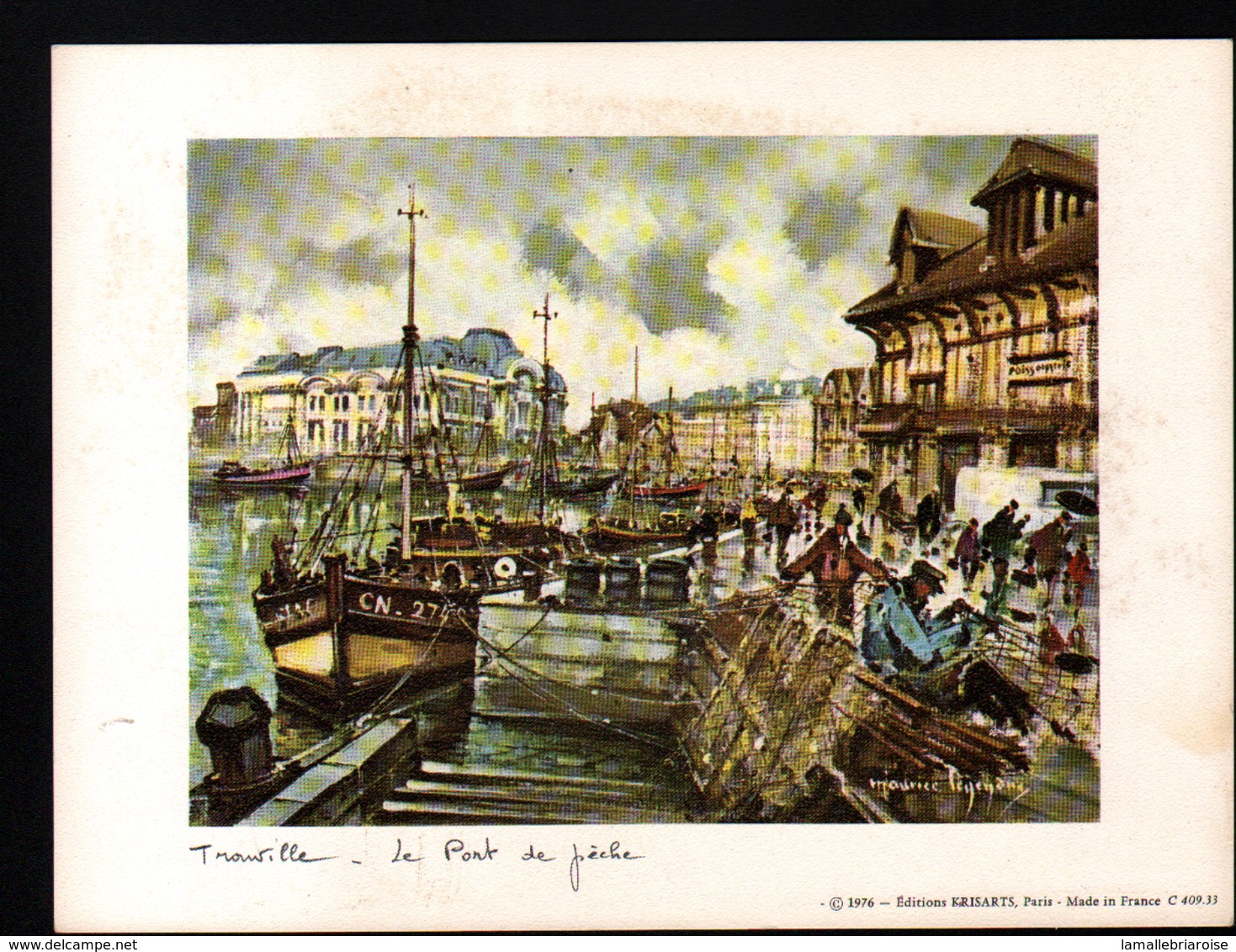 Maurice Legendre, Editions Krisarts, Paris, 20 X 15 Cm, Trouville, Le Port De Peche - Estampes & Gravures