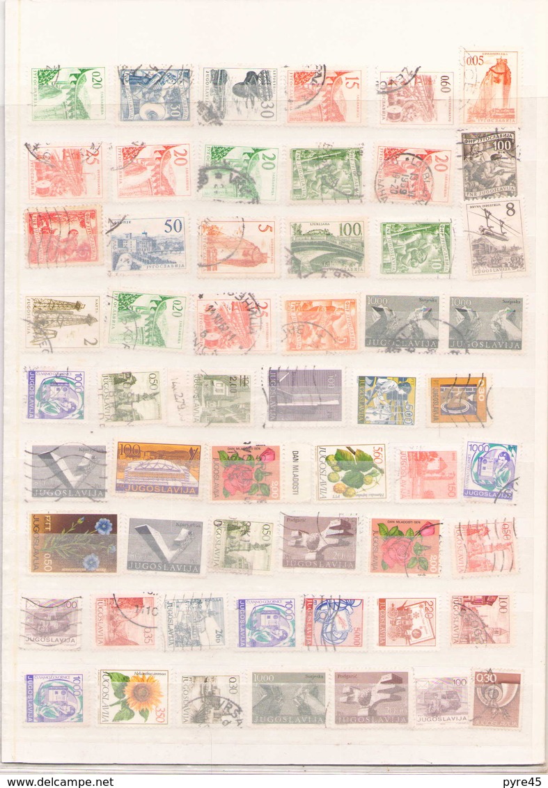 YOUGOSLAVIE LOT DE 118 TIMBRES TOUT ETAT PRINCIPALEMENT OBLITERE - Collections, Lots & Séries