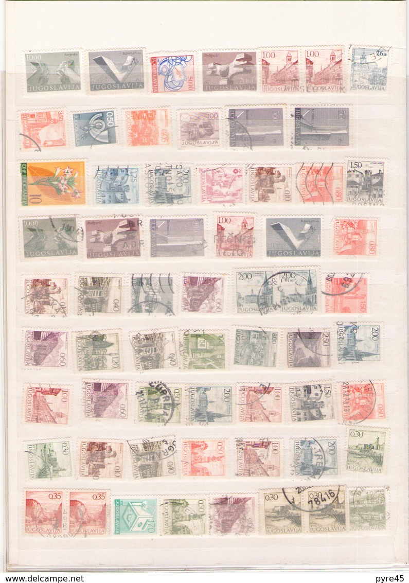 YOUGOSLAVIE LOT DE 118 TIMBRES TOUT ETAT PRINCIPALEMENT OBLITERE - Lots & Serien