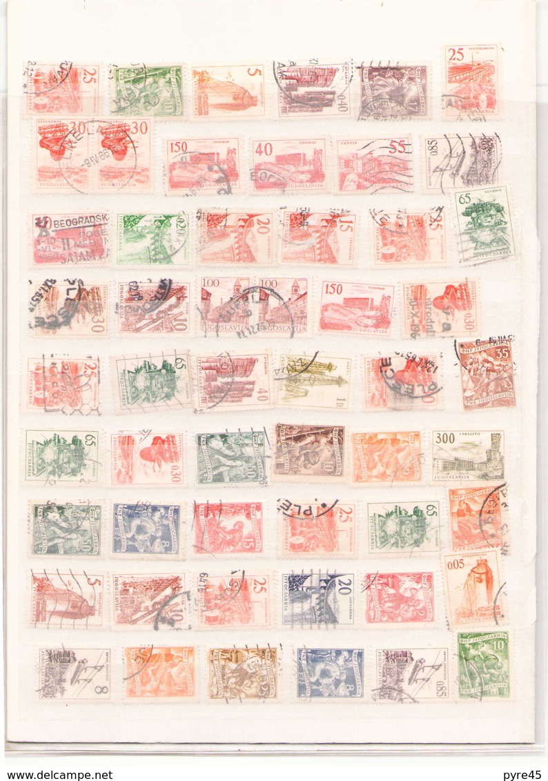 YOUGOSLAVIE LOT DE 108 TIMBRES TOUT ETAT PRINCIPALEMENT OBLITERE - Collections, Lots & Series