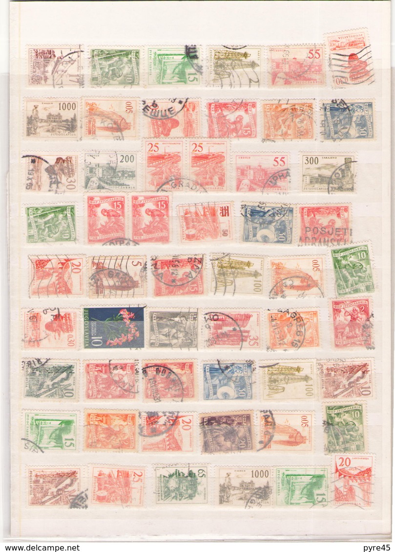 YOUGOSLAVIE LOT DE 108 TIMBRES TOUT ETAT PRINCIPALEMENT OBLITERE - Collections, Lots & Series