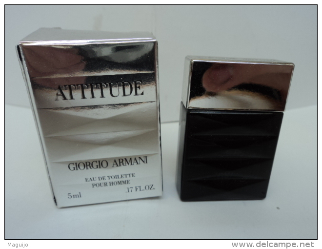 ARMANI" ATTITUDE"  MINI EDT 5 ML  LIRE ET VOIR!! - Miniatures Men's Fragrances (in Box)