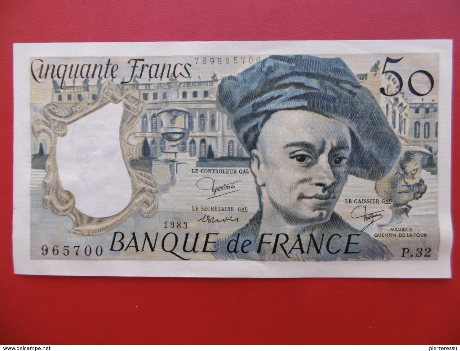 BILLET 50 FRANCS QUENTIN DE LA TOUR 1983 SERIE P.32 - 50 F 1962-1976 ''Racine''