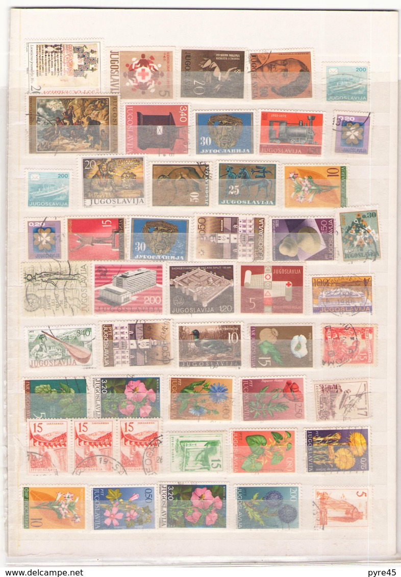 YOUGOSLAVIE LOT DE 97 TIMBRES TOUT ETAT PRINCIPALEMENT OBLITERE - Collections, Lots & Séries