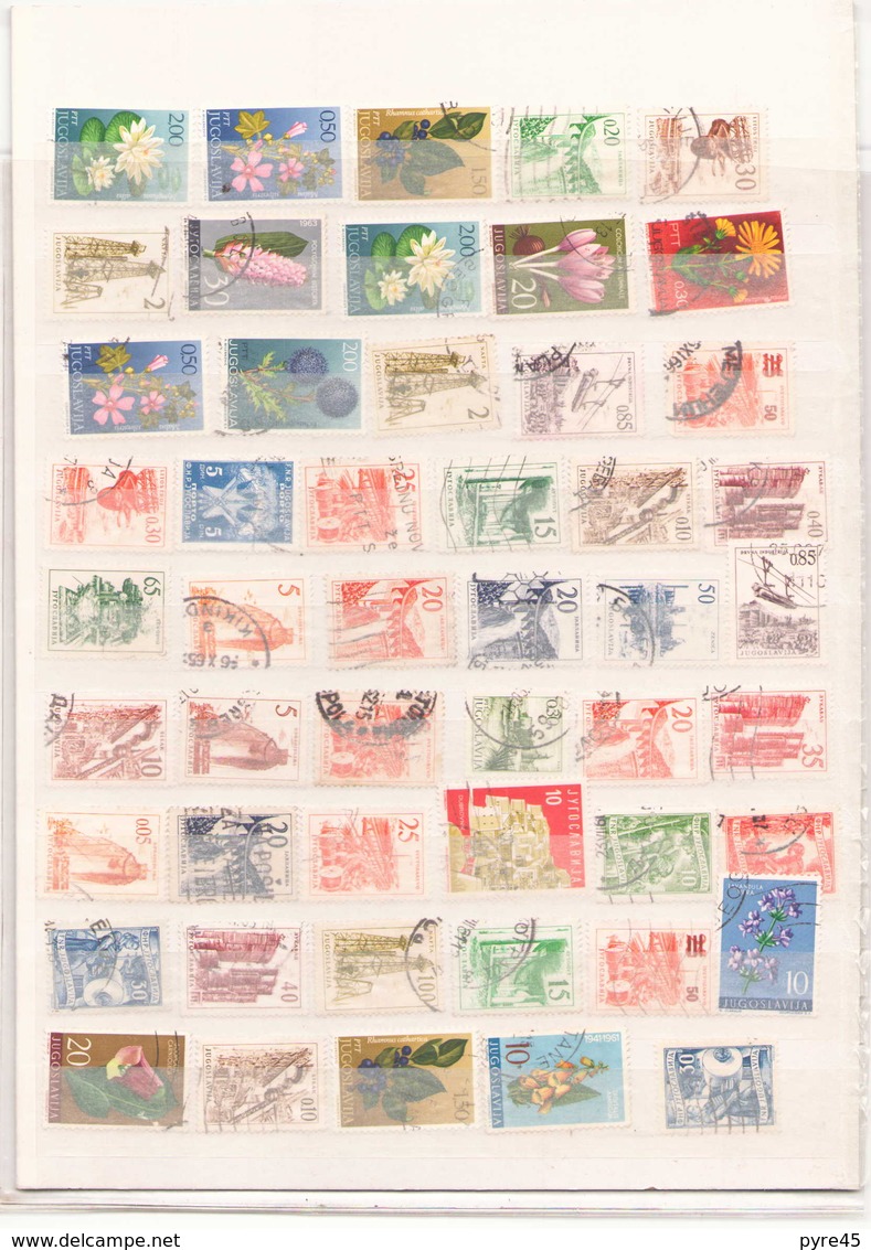 YOUGOSLAVIE LOT DE 97 TIMBRES TOUT ETAT PRINCIPALEMENT OBLITERE - Collections, Lots & Séries