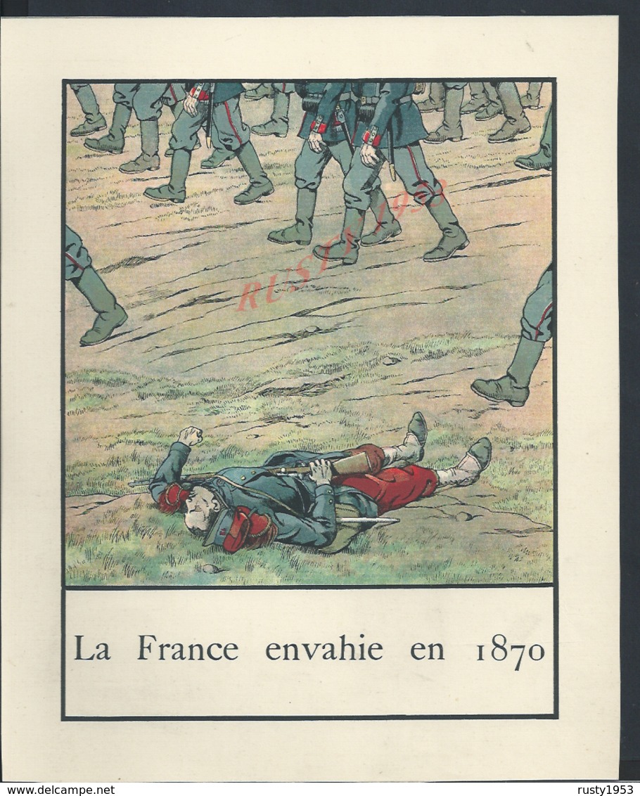 MILITARIA TYPE GRAVURE ILLUSTRÉE SUR PAPIER GUERRE 1870 LA FRANCE ENVAHIE EN 1970 : - Andere & Zonder Classificatie