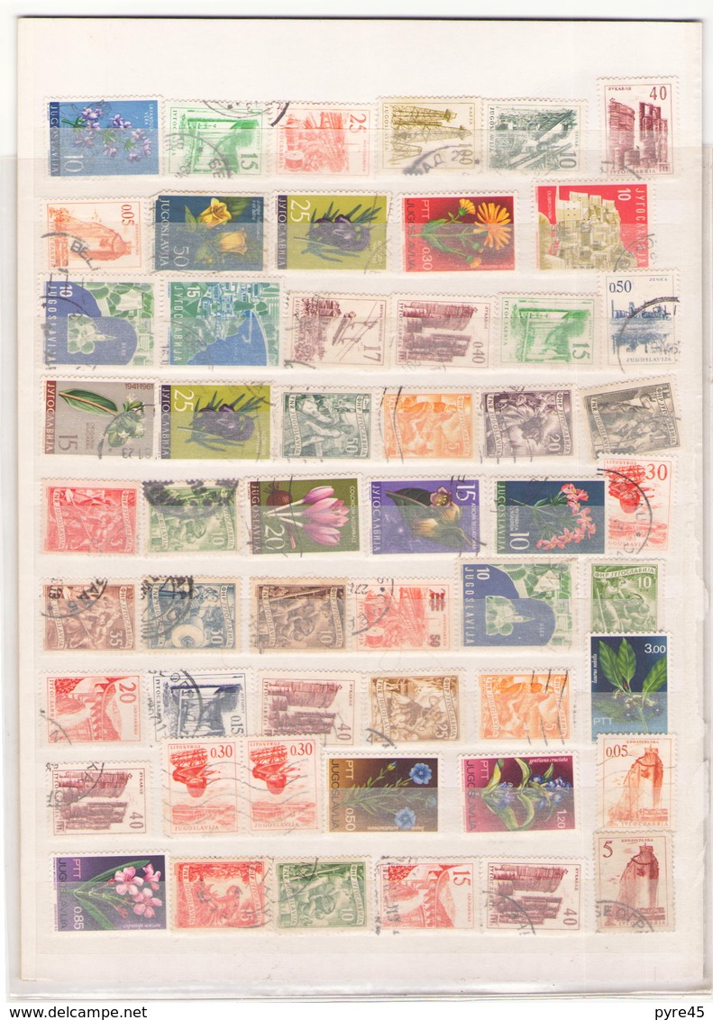 YOUGOSLAVIE LOT DE 107 TIMBRES TOUT ETAT PRINCIPALEMENT OBLITERE - Collections, Lots & Séries