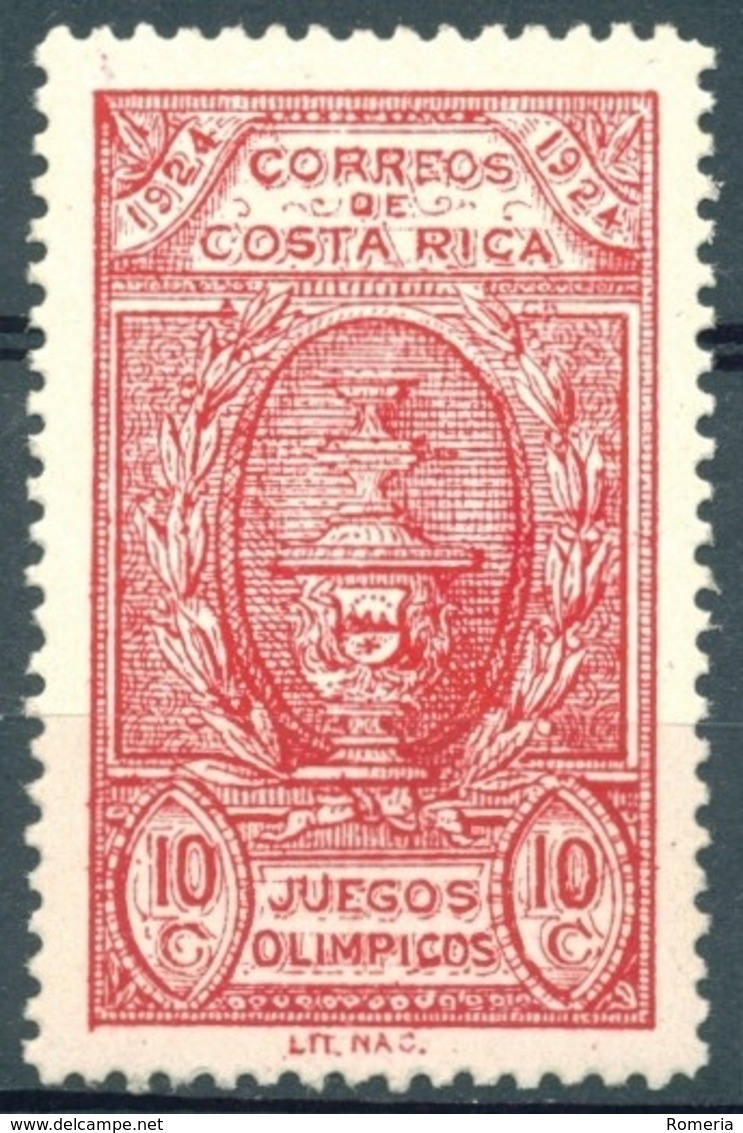 Costa Rica - 1924 - Yt 134 - Jeux Olympiques Centroaméricains *  Charnière Dentelé - Costa Rica