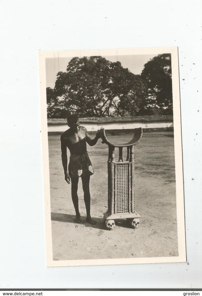 LE TRONE DU ROI GHEZO 13 CARTE PHOTO MUSEE D'ABOMEY - Dahome