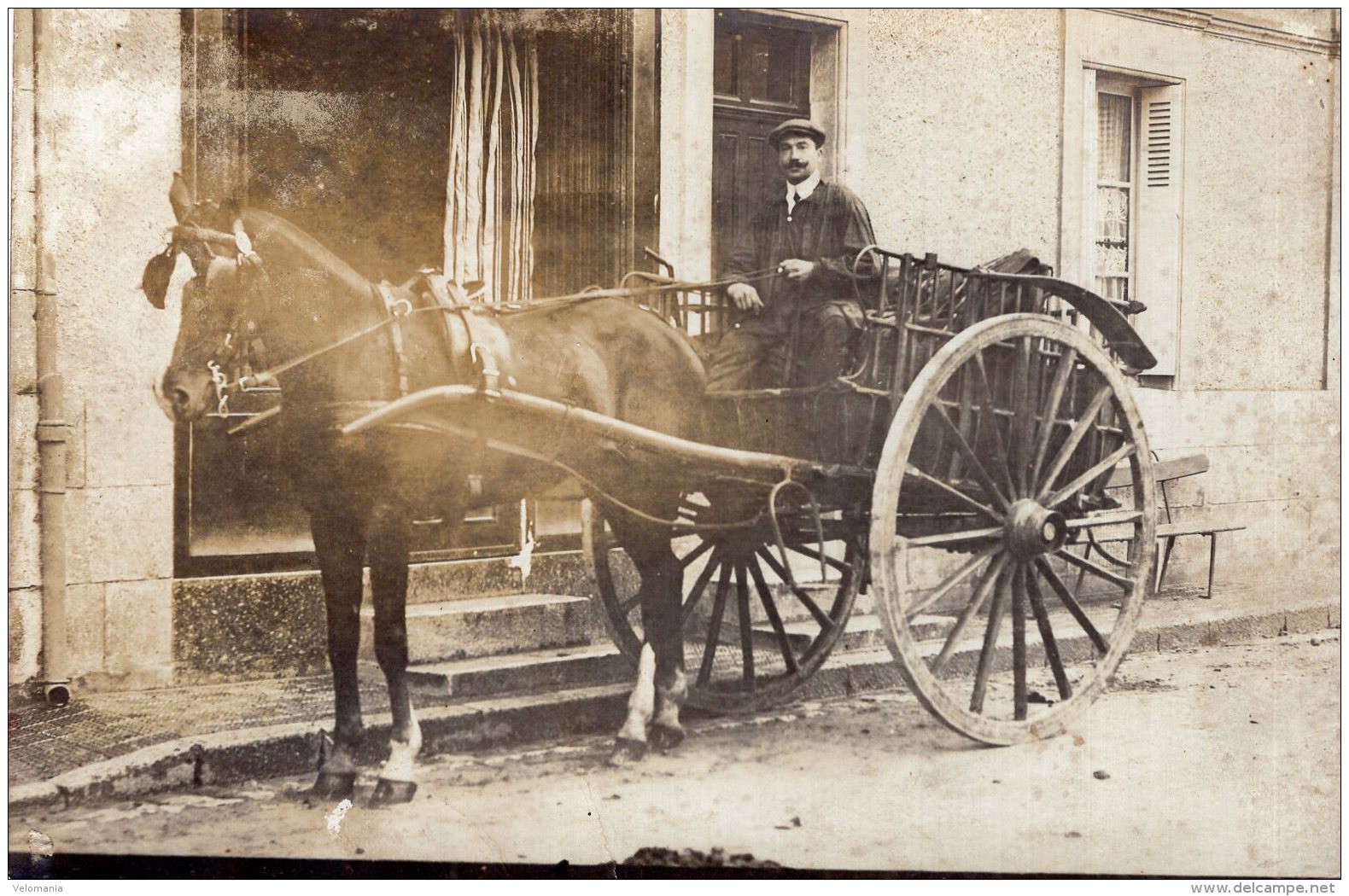 V13417 Cpa Nos Campagnes - Attelage Cheval " Carte Photo " Lieu à Identifier - Autres & Non Classés