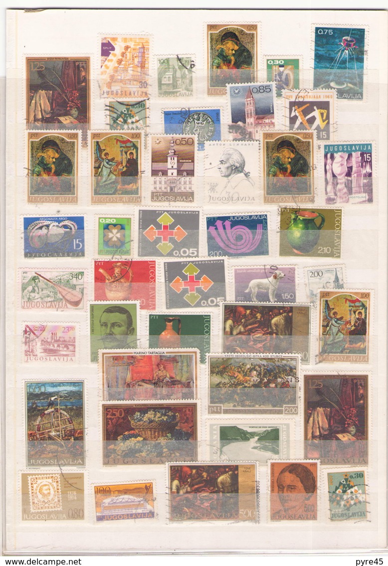 YOUGOSLAVIE LOT DE 99 TIMBRES TOUT ETAT PRINCIPALEMENT OBLITERE - Lots & Serien