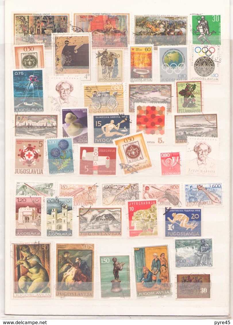 YOUGOSLAVIE LOT DE 81 TIMBRES TOUT ETAT PRINCIPALEMENT OBLITERE - Collections, Lots & Séries